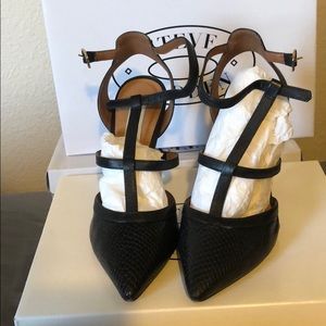 black pointed toe steve madden heels